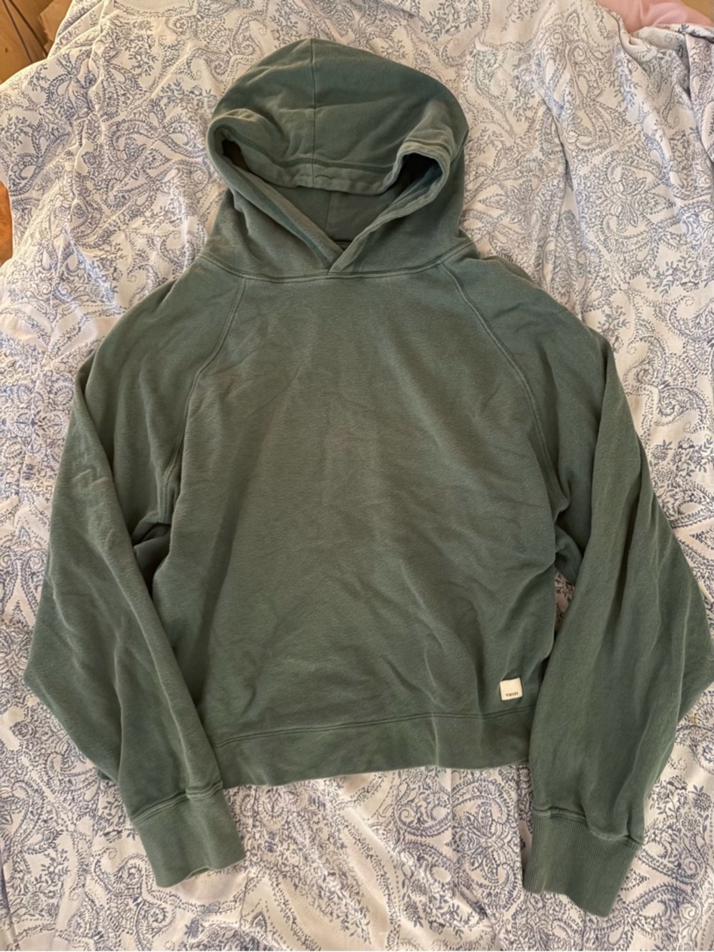 Vuori Sage Green Hooded Pullover